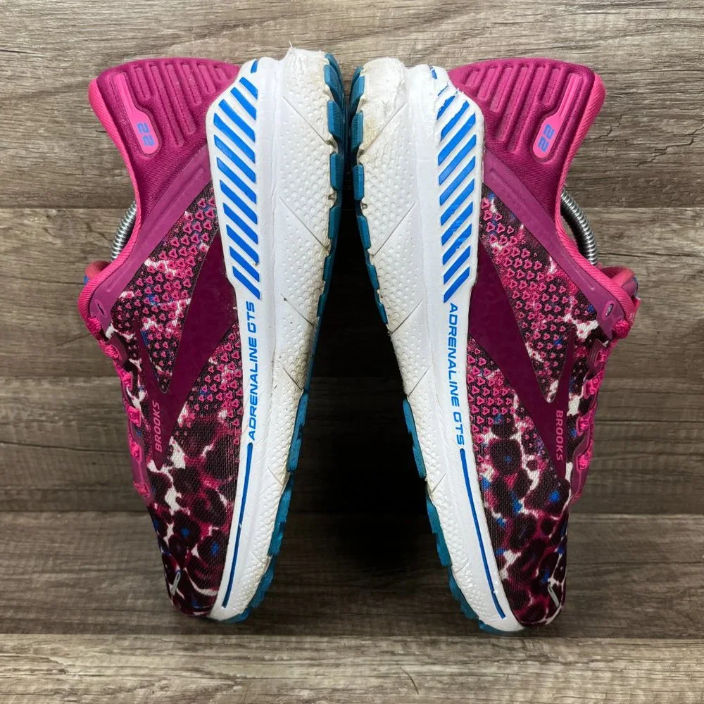 Brooks Adrenaline GTS 22 Pink Leopard Womens US Size 10 EUR 42 Running Shoes - Picture 6 of 15